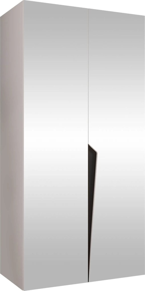 Kledingkast Hartford 613, Zwart, Wit, 202x100x52cm, 67.3 kg, Kledingkast deuren: Met scharnieren