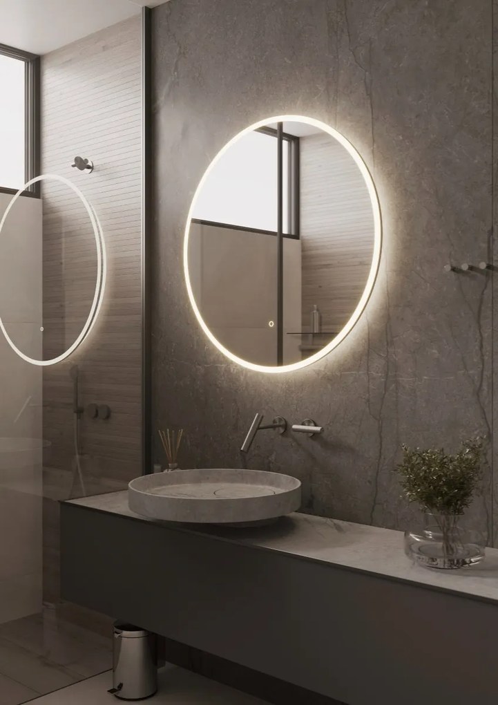 Martens Design Porto spiegel met LED verlichting, spiegelverwarming en touchbediening 80cm