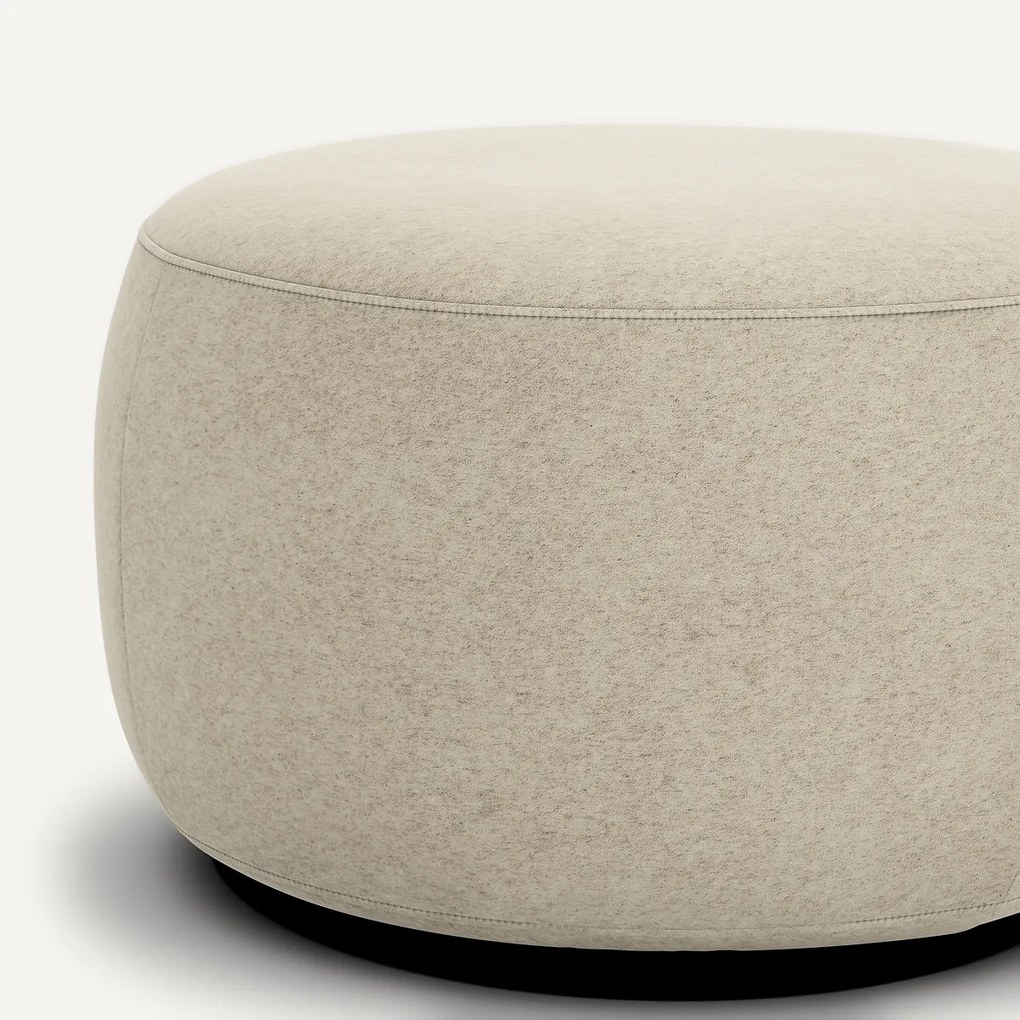 XL voetenbank in linnen fluwelen, Rosebury, ontwerp door Emmanuel Gallina