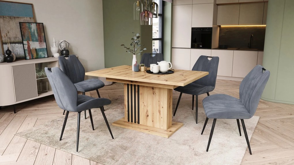 LEONEL Artisan Eik – MODERNE VOUWTAFEL TOT 180 cm!