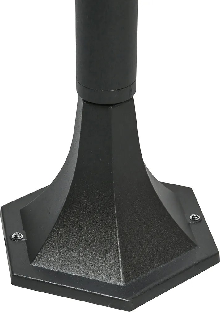 Klassieke staande buitenlamp zwart 125 cm IP44 - New Orleans