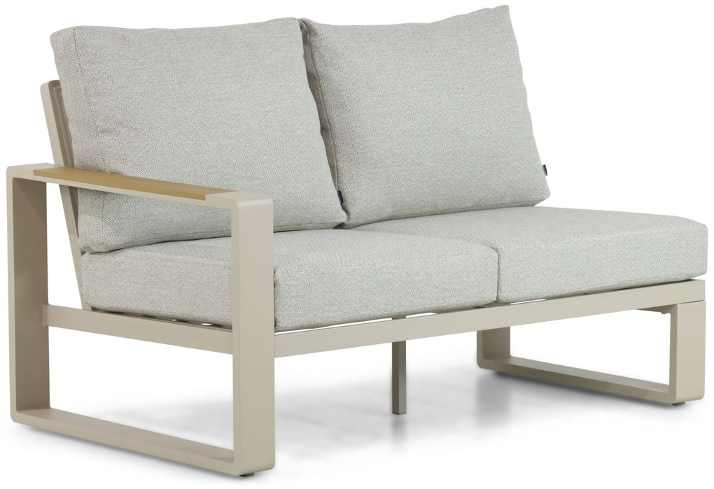Hoek loungeset 5 personen Aluminium/Polywood (teakfinish) Taupe  Lifestyle Garden Furniture Lezo
