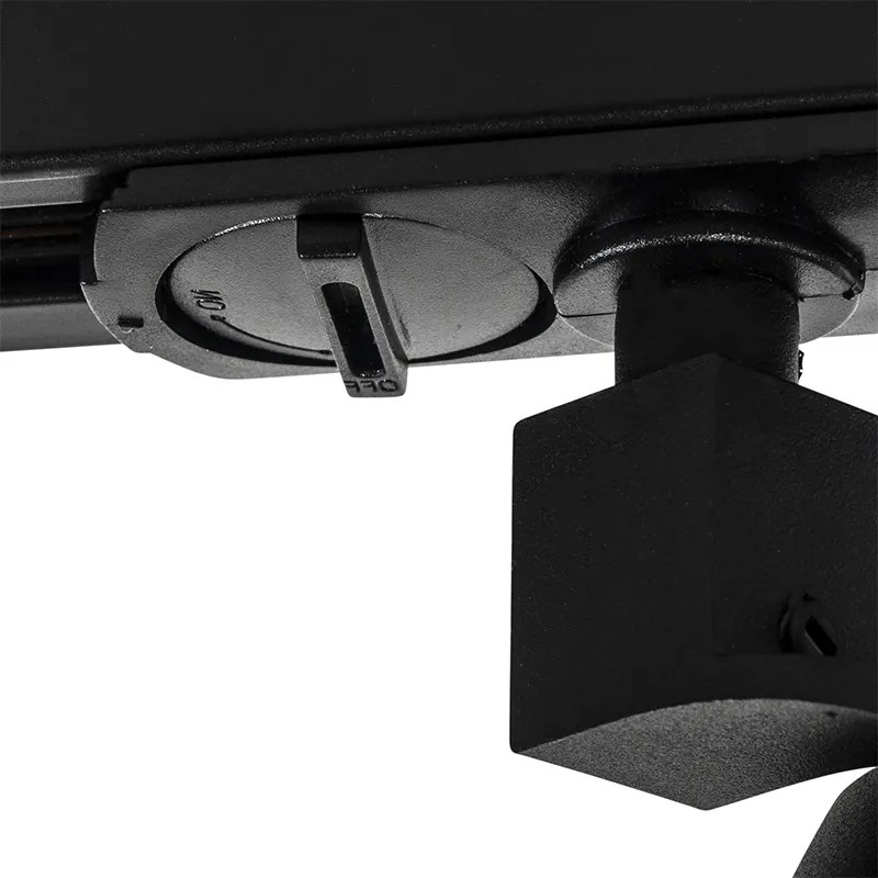 Modern railsysteem met 3 spots zwart 1-fase  - Iconic Go