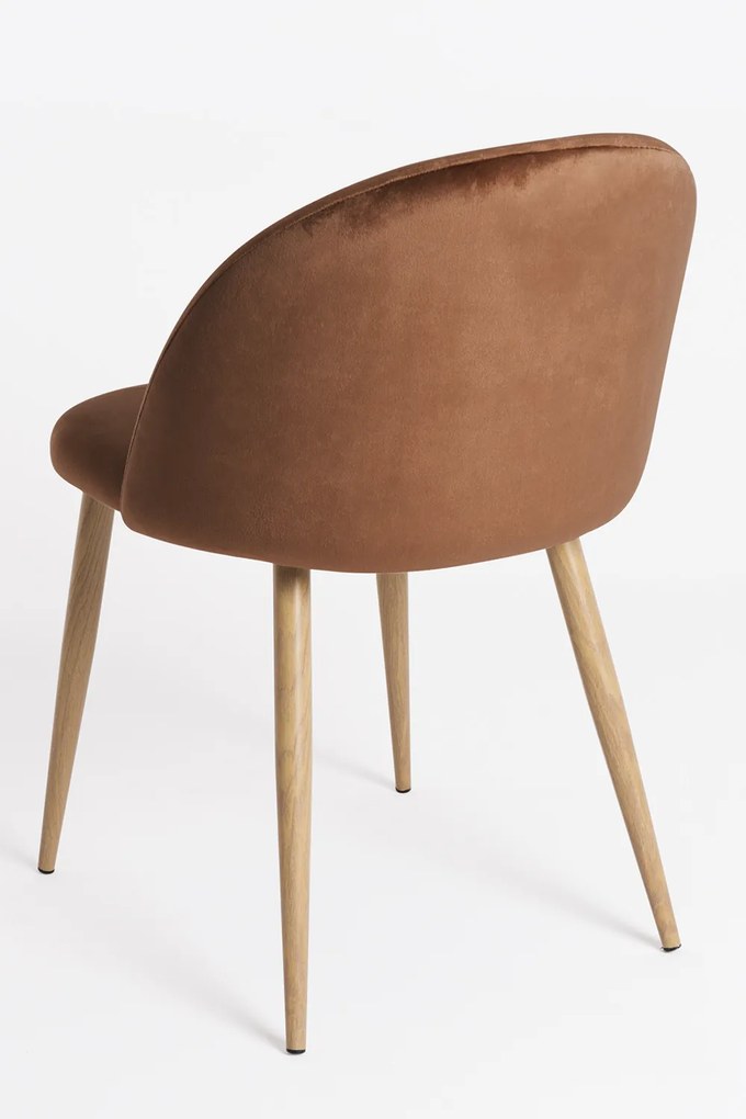 Set 4 Vint Fluwelen Stoelen