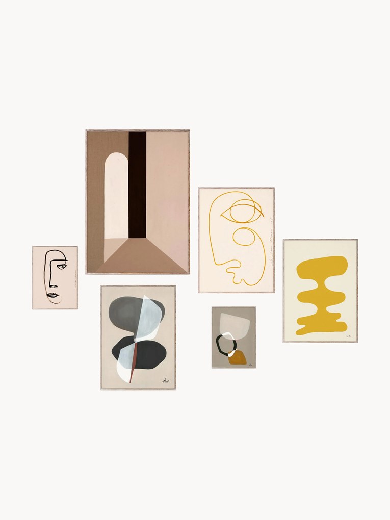 Posters Artwall No. 30 met lijst, 6-delig