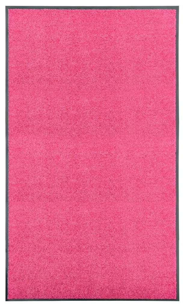 vidaXL Deurmat wasbaar 90x150 cm roze