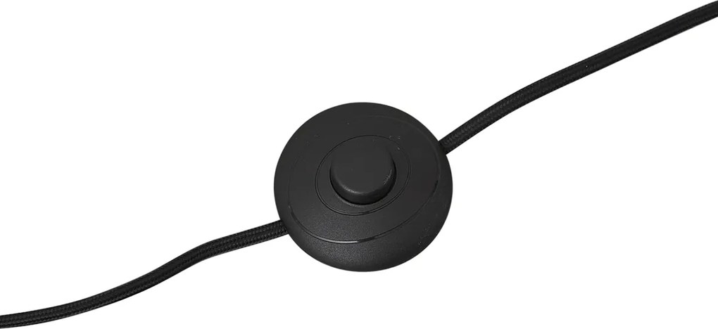 Moderne vloerlamp wit met velours kap - Luz