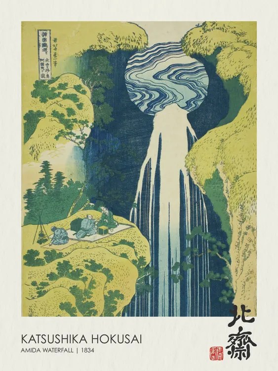 Kunstreproductie Amida Waterfall (1830), Katsushika Hokusai