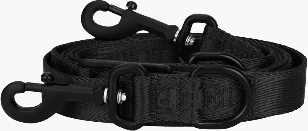 Verstelbare jacquard hondenriem Nero