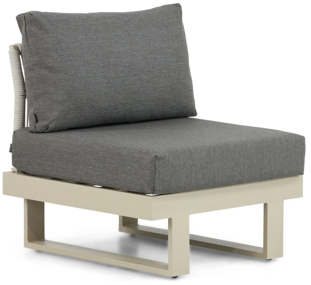 Hoek loungeset 6 personen Aluminium Taupe Lifestyle Garden Furniture Lorenzo