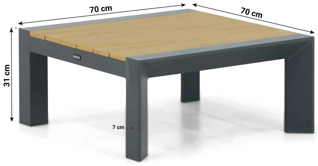 Loungeset 5 personen Aluminium Grijs Lifestyle Garden Furniture Navarra