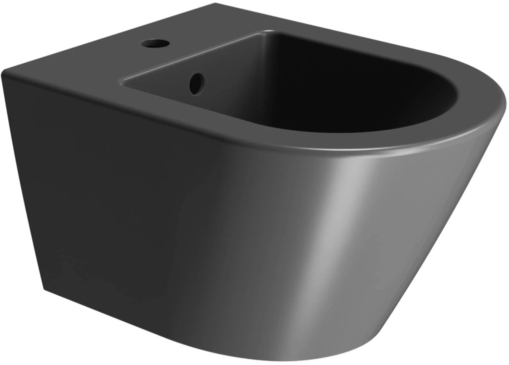 Ben Stelvio Wandbidet compact 36x50x28 cm Mat Zwart