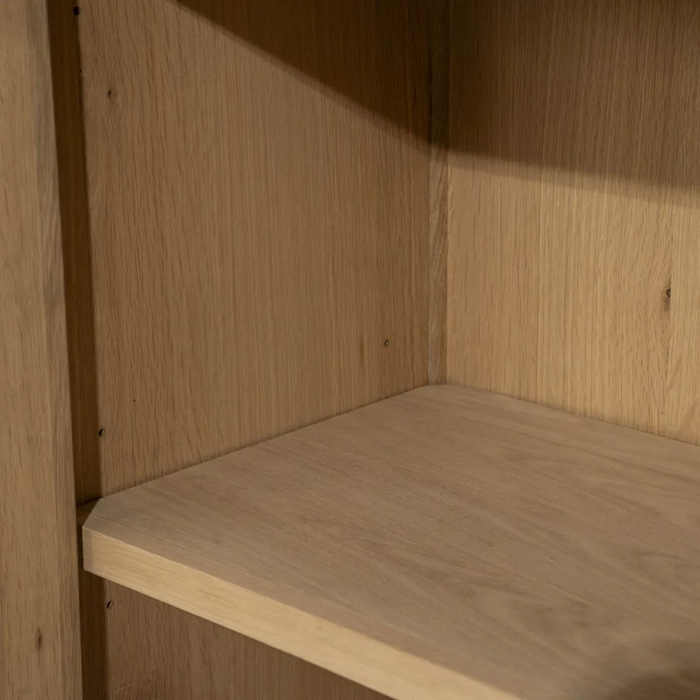 Hoge Wandkast Eikenhout Naturel - 102x47x210cm.