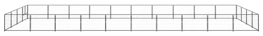 vidaXL Hondenkennel 40 m² staal zwart