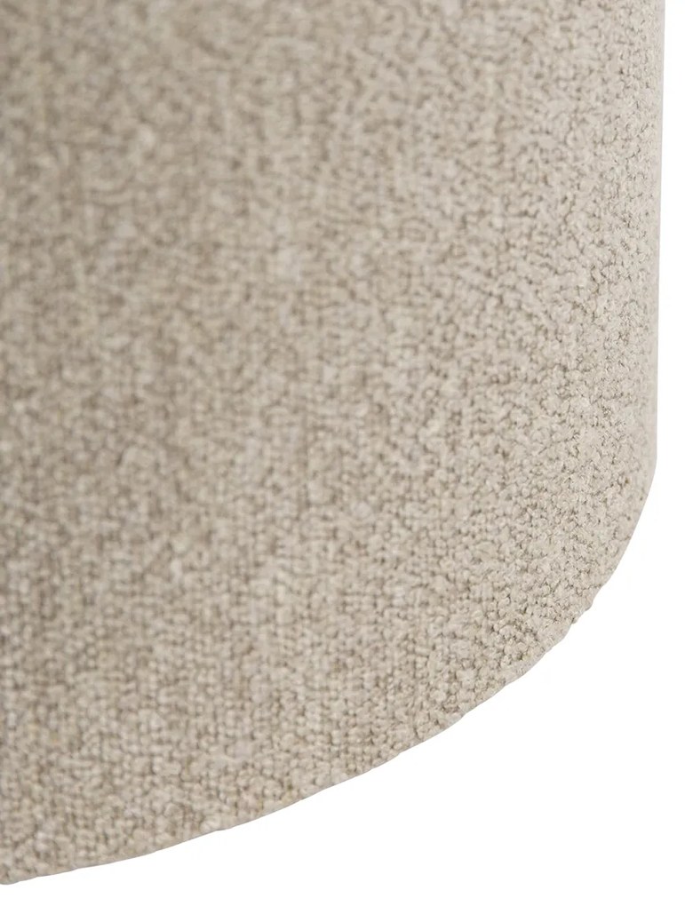 Stoffen Boucle lampenkap taupe 40/40/40 Design, Modern cilinder / rond