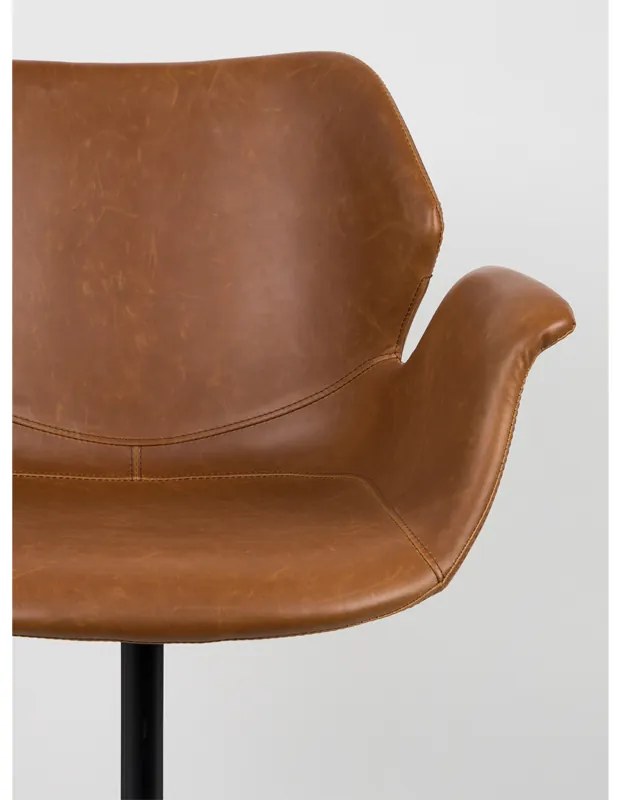 Zuiver Nikki Design Stoel Bruin Kunstleer