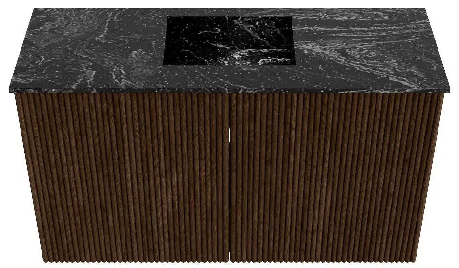 Mondiaz Joya DLux 70cm toiletmeubel walnut met wastafel faye midden 1 kraangat lava