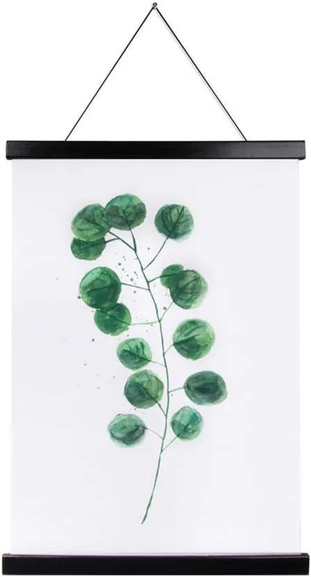 Art For The Home katoenen poster Eucalyptus - wit/groen - 40x60 cm - Leen Bakker