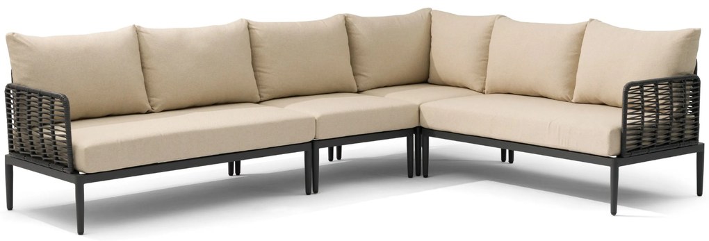 Hoek loungeset 6 personen Aluminium/wicker Grijs Coco Ibiza