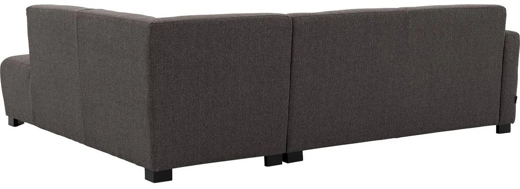 Goossens  My Style donkergrijs, stof, 2,5-zits, stijlvol landelijk met chaise longue rechts