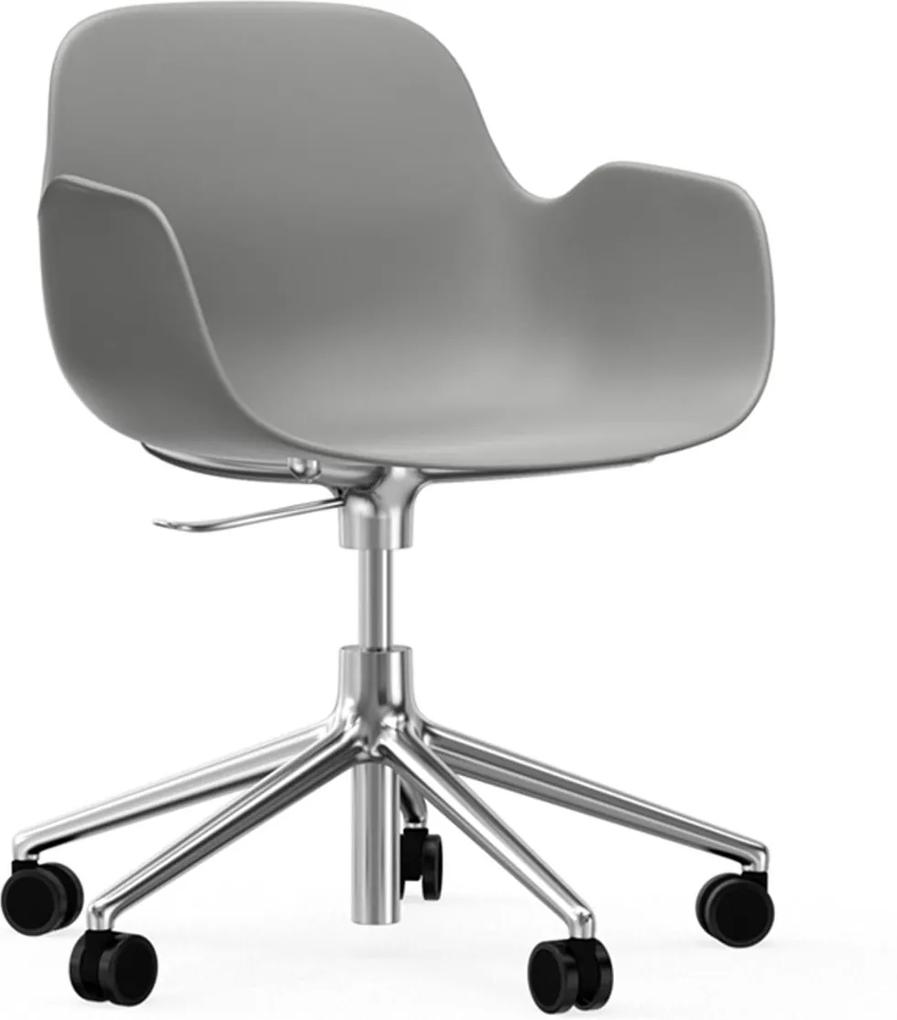 Normann Copenhagen Form Armchair bureaustoel met aluminium onderstel grijs