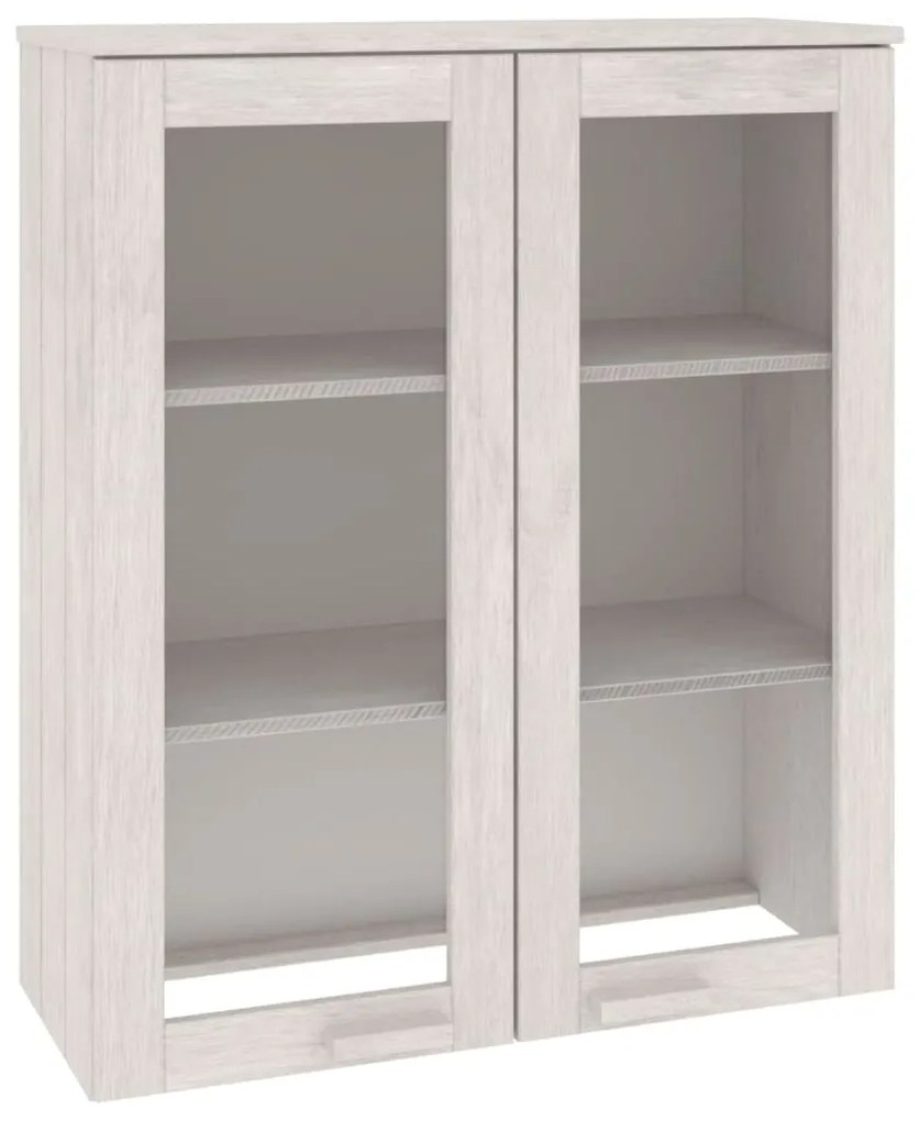 vidaXL Opzetkast 85x35x100 cm massief grenenhout wit