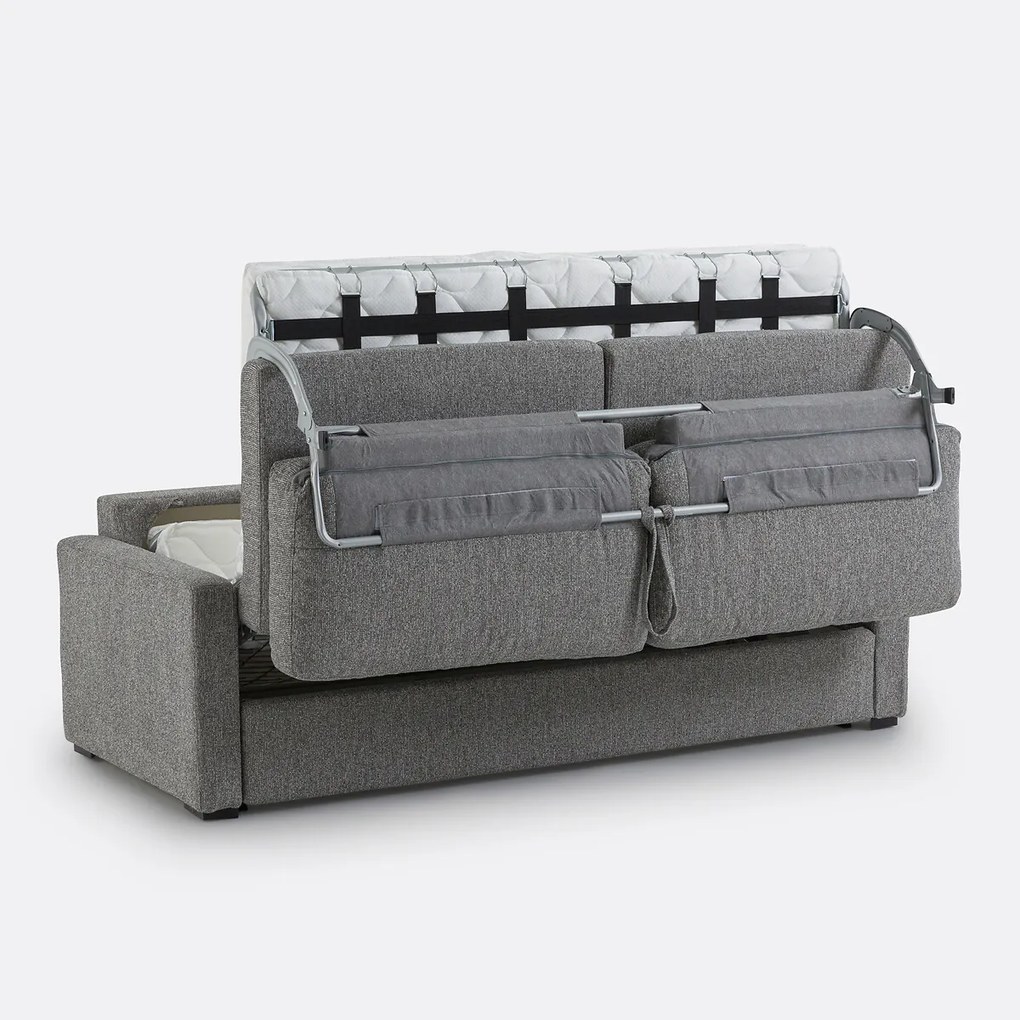 Slaapbank van gemêleerde structuurstof, Comfort Bultex®, Timor
