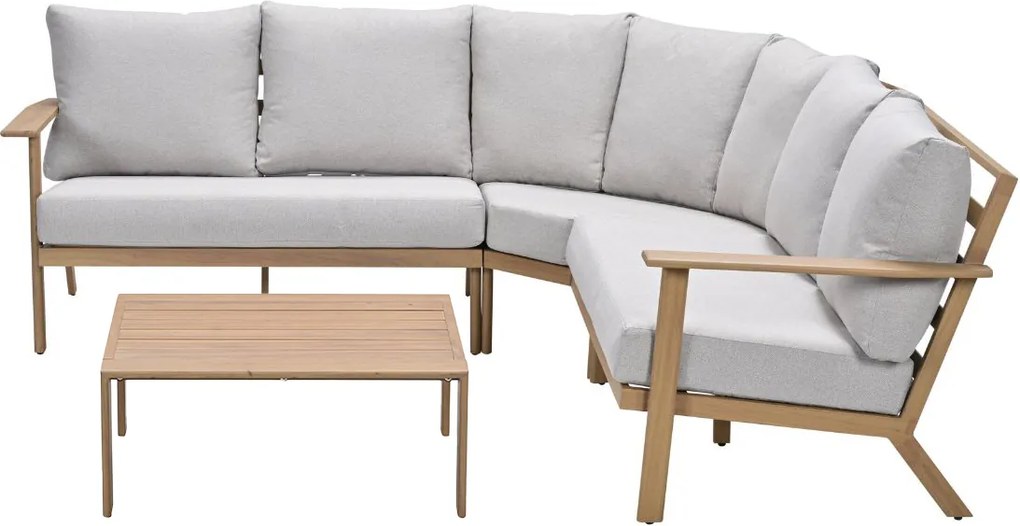 Garden Impressions Ariane hoek loungeset 4-delig - light teak look