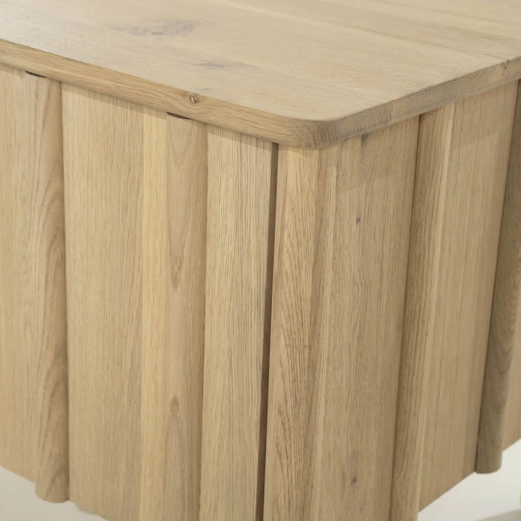 Modern Tv-meubel Eikenhout Naturel 264 Cm - 264x47x50cm.