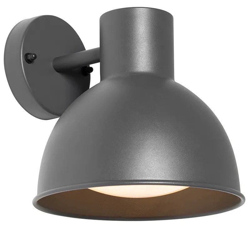 Industriële buitenwandlamp donkergrijs rond IP44 - Natas