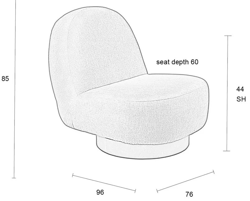 Zuiver Eden Moss Ronde Fauteuil Draaibaar Moss Groen