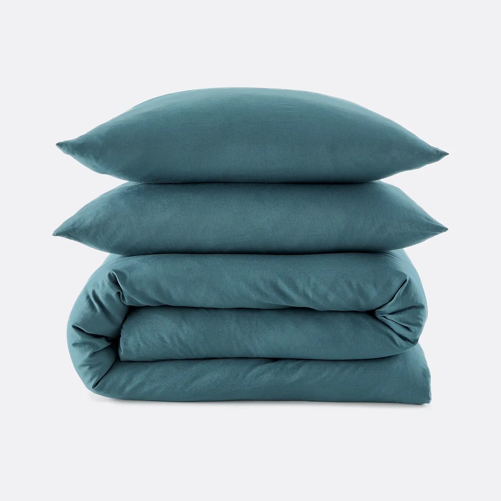Bedset in gewassen microvezel, recycled polyester