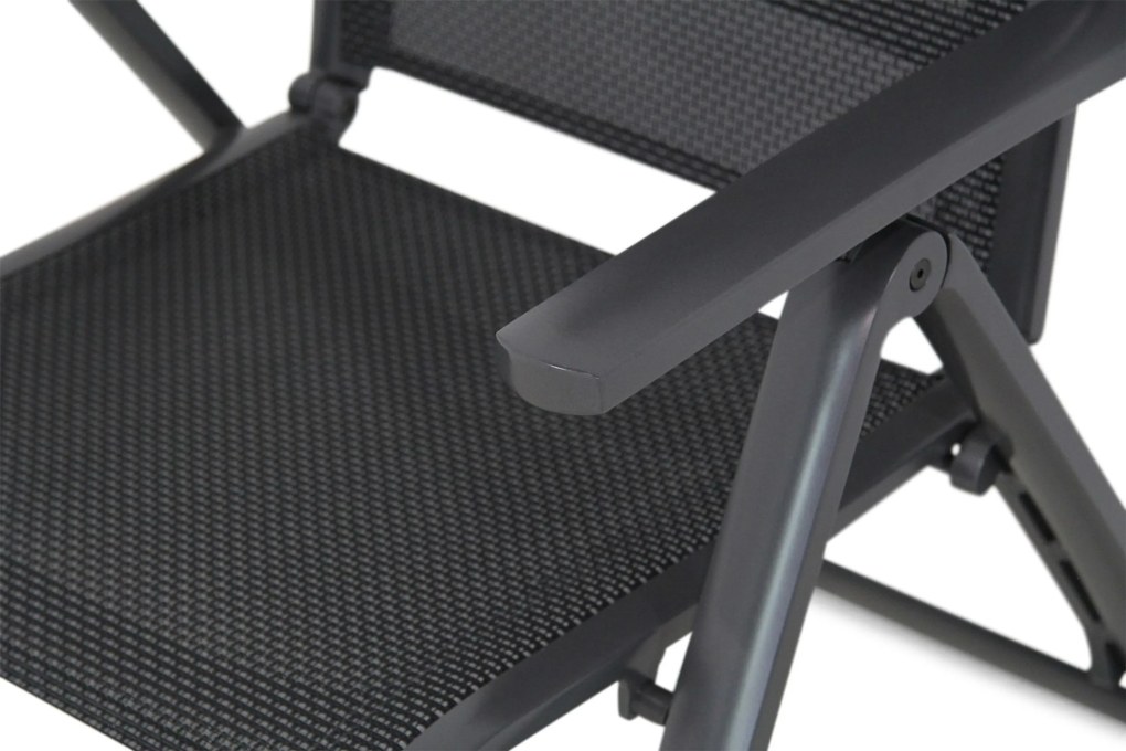 Tuinset Ronde Tuintafel 4 personen 140 cm Aluminium/Textileen Grijs Hartman Royal