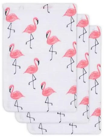 Hydrofiel washandje Flamingo 3-pack