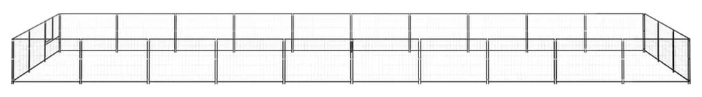 vidaXL Hondenkennel 30 m² staal zwart