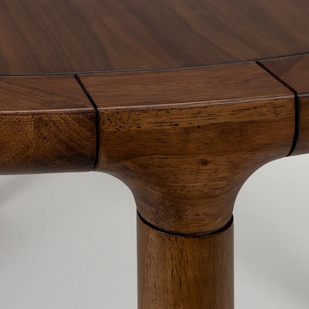 Zuiver Storm Walnut Ronde Eettafel Walnoot - 128 X 128cm.