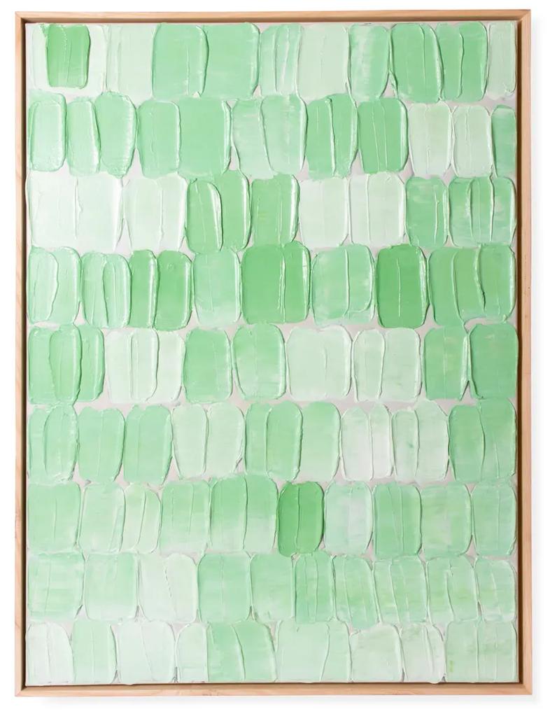 HKliving Framed Painting Green Palette Schilderij
