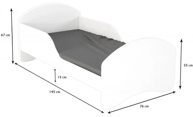 Peuter Licht eiken Eenpersoonsbed Cosmo - Voor kinderen Kinderen Peuter Junior 5056231767842 Children's Beds Home, 140x70, Nee, Geen Children's Beds H