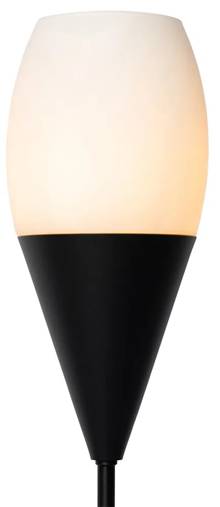 Moderne tafellamp zwart met opaal glas - Drop Modern E27 Binnenverlichting Lamp