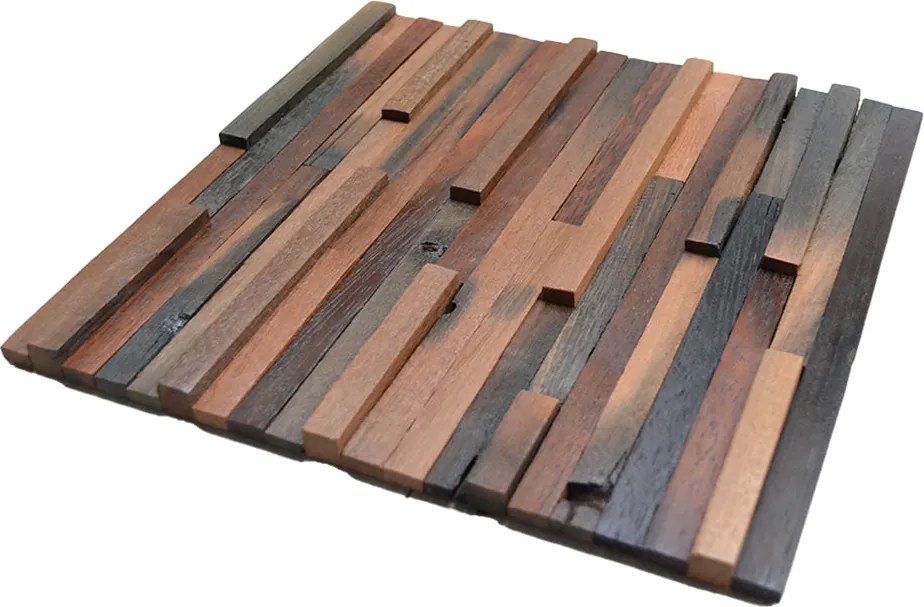 3D Houten Wandpaneel | Shipwood Compact | 30×30 cm | Wanddecoratie