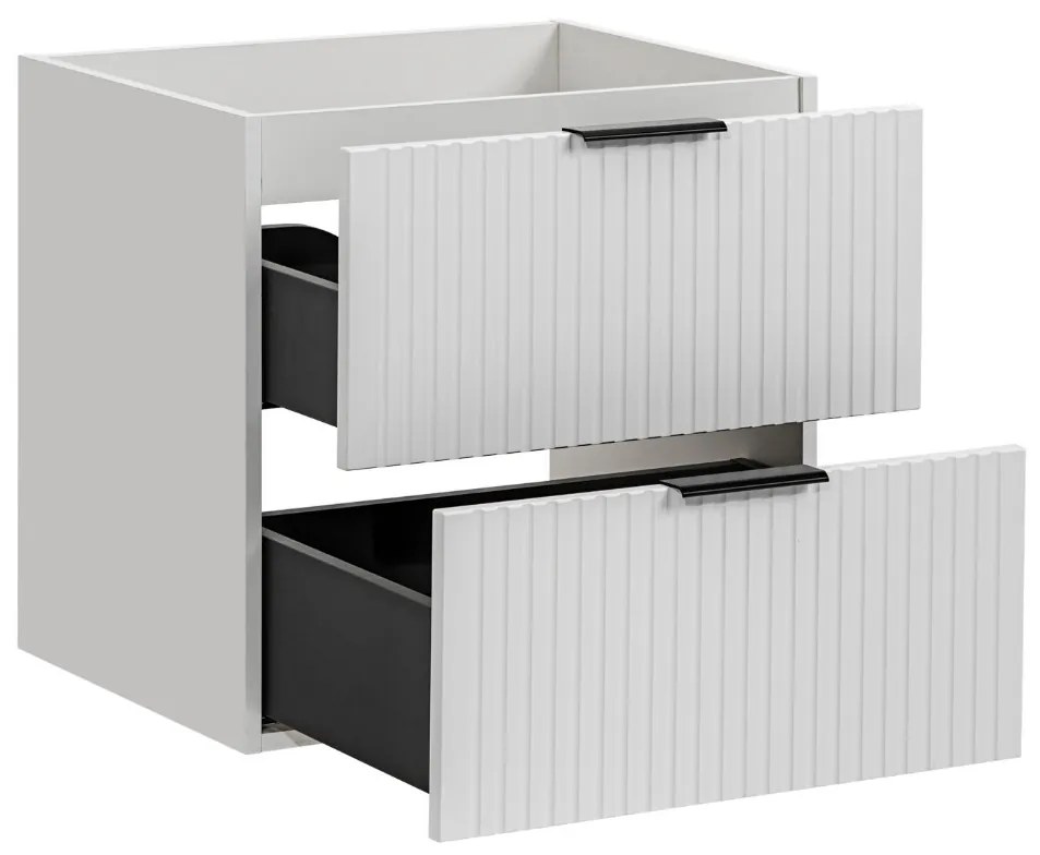 Comad Adele White FSC onderkast met ribbelfront 60cm wit mat