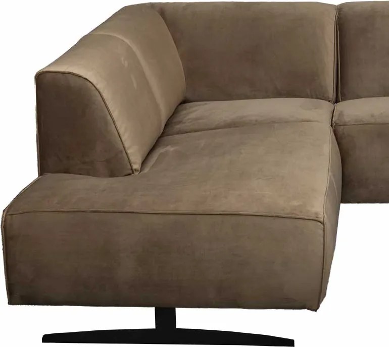Hoekbank - Lambada - links - velours Juke taupe 12