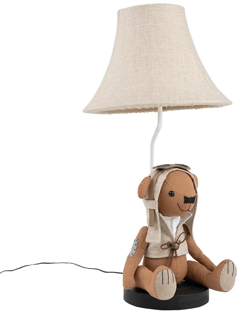 Kinder tafellamp beer bruin incl LED - Charles Kinderlamp Binnenverlichting Lamp