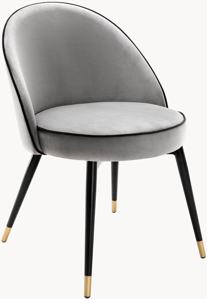 Fluwelen eetkamerstoelen Cooper, 2-delig