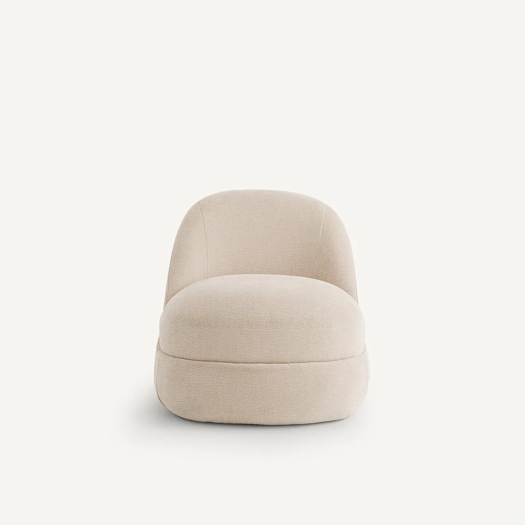 Compacte fauteuil in crêpe stof, Akena