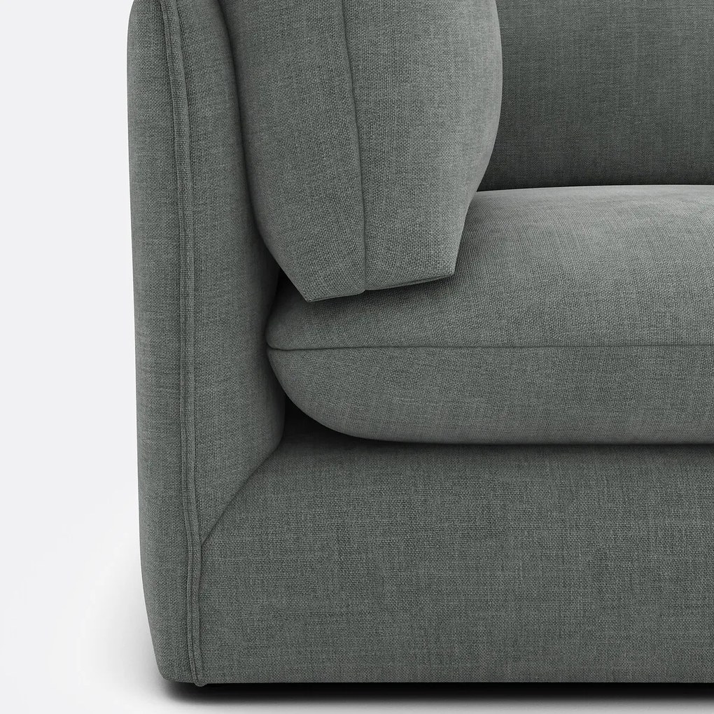 Modulaire bank, 3 zits met poef, gestructureerde stof, Malo