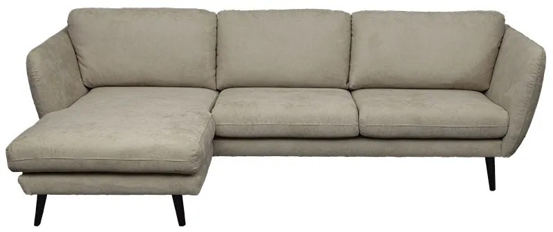 Loungebank Madelief links | stof Sorro taupe 23 | 1,60 x 2,52 mtr breed
