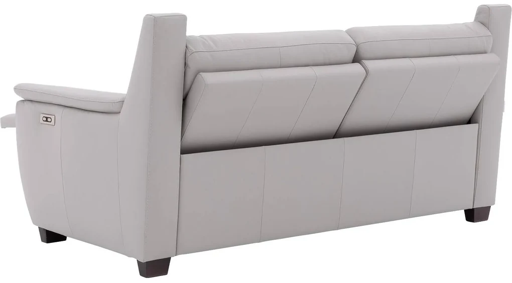 Goossens Excellent Relaxbank Vlore grijs, leer, 2-zits, stijlvol landelijk