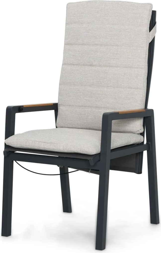 Tuinset 6 personen 220 cm Aluminium Grijs Lifestyle Garden Furniture Vivaro/Camila