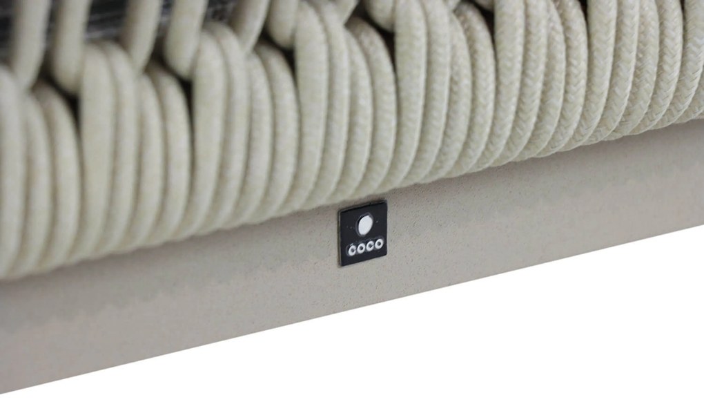 Tuinset 4 personen 200 cm Aluminium/rope Taupe Coco Sevilla/Brighton